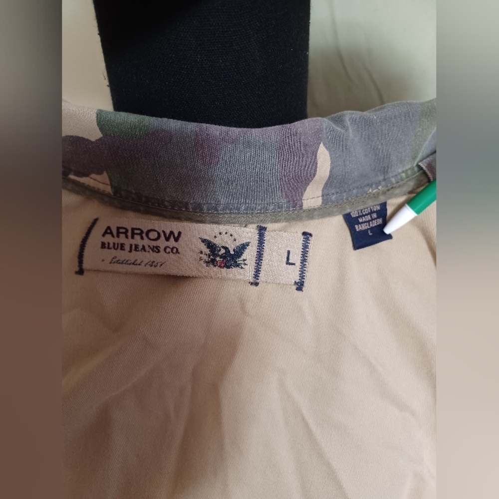 Arrow Blue Jeans Co. Camouflage Army Military Hunting Field Jacket - Picture 11 of 16